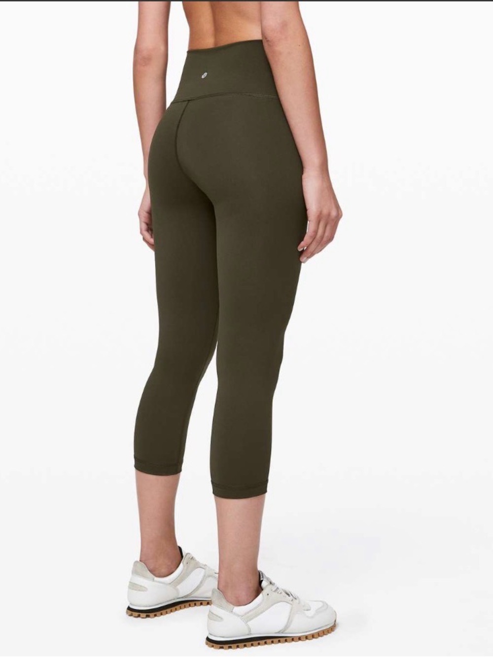 Lululemon Wunder Under Crop (High-Rise) *Full-On Luxtreme 21" Dark Olive